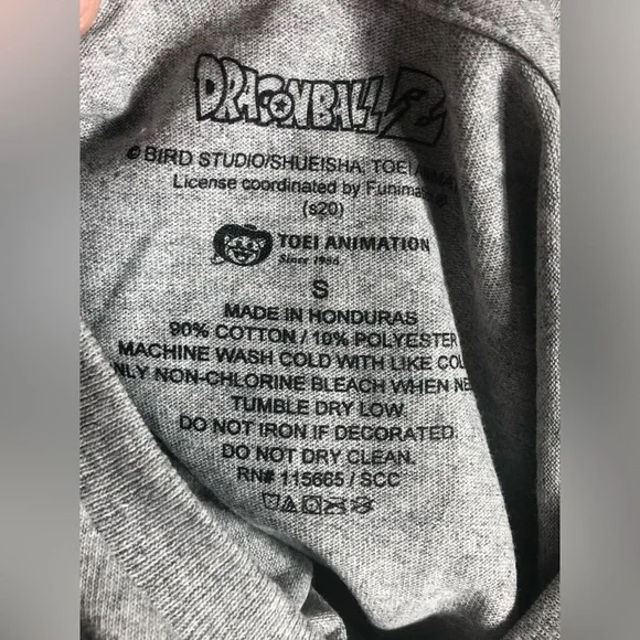 NWOT Dragonball Z Heather Grey Graphic Tee - Size S - Picture 3 of 3